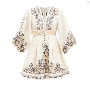 Zimmermann STYLE Aliane linen mini dress SIZE 2